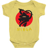 love ninja monkey banana Baby Bodysuit