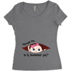 November Peeking Out Baby Girl Women's Triblend Scoop T-shirt