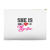 she is my bestie Accessory Pouches
