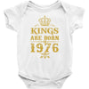 kings are born in 1976 Baby Bodysuit