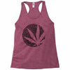 cannabis fingerprinting (black) Racerback Tank