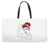 breast cancer girl power Weekender Totes