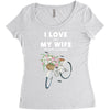 i love when my wife lets me buy another bike Women's Triblend Scoop T-shirt