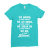 blk power Ladies Fitted T-Shirt