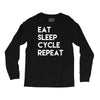 eat sleep cycle repeat Long Sleeve Shirts