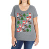 christmas pixel Ladies Curvy T-Shirt
