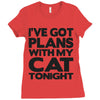 plans with my cats tonight Ladies Fitted T-Shirt
