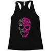 two coloured patterned skull   mens funny Racerback Tank