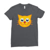 cat yellow Ladies Fitted T-Shirt