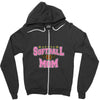 softball mom glitter Zipper Hoodie