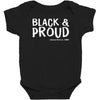 black and proud Baby Bodysuit