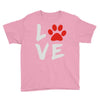 love dog paw Youth Tee