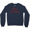 merry christmas red glitter Crewneck Sweatshirt