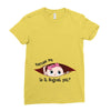 August Peeking Out Baby Girl Ladies Fitted T-Shirt