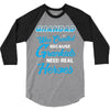 Grandad Was Created because Grankids Need Real Heroes 3/4 Sleeve Shirt