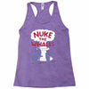 nuke the whales funny Racerback Tank