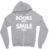 boobs real smile fake Zipper Hoodie