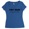first grade squad Women's Triblend Scoop T-shirt