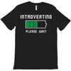 low battery introvert pun humor T-Shirt
