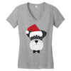 schnauzer dog Women's V-Neck T-Shirt