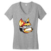 halftone fox (regular) Women's V-Neck T-Shirt