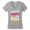 Class of 2017 Proud Auntie Graduation Women's V-Neck T-Shirt