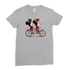 biking down main street Ladies Fitted T-Shirt