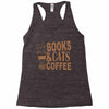 books and cats and coffee Racerback Tank