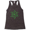 snowflake geek usb green Racerback Tank