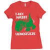 t rex hasst liegest&uuml;tze Ladies Fitted T-Shirt