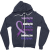 supporting the fighter, admiring the survivors, honoring the taken Zipper Hoodie