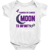 i love someone with pancreatic cancer to the moon &amp; back to infinity Baby Bodysuit