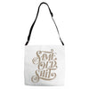 same old shit i Adjustable Strap Totes
