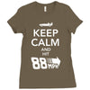 keep calm and hit 88 mph time travel Ladies Fitted T-Shirt