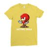getting swole Ladies Fitted T-Shirt