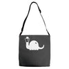 apatosaurus white Adjustable Strap Totes