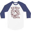 blind love fire heart 3/4 Sleeve Shirt