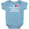 my heart belongs to a medical secretary Baby Onesie