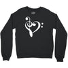 music heart rock baseball jersey Crewneck Sweatshirt