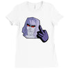 mega flipped off Ladies Fitted T-Shirt