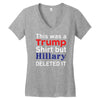 this was a trump shirt but hillary deleted it Women's V-Neck T-Shirt