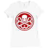 red skull logo avengers marvel comics gift Ladies Fitted T-Shirt