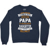 Super Cool Papa Of A Freaking Awesome Daughter Crewneck Sweatshirt