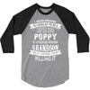 Super Cool Poppy Of A Freaking Awesome Grandson 3/4 Sleeve Shirt