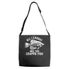 all i caught was this crappie fish Adjustable Strap Totes