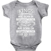 Real Kings Are Born On September 23 Baby Onesie