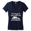 all aboard hot mess express train Women's V-Neck T-Shirt