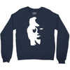 sax player lady face optical illusion Crewneck Sweatshirt