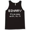 binary geek t shirt 2xl code funny pixels nerdy cpu linux programmer n Tank Top