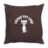crazy cat lady Throw Pillow